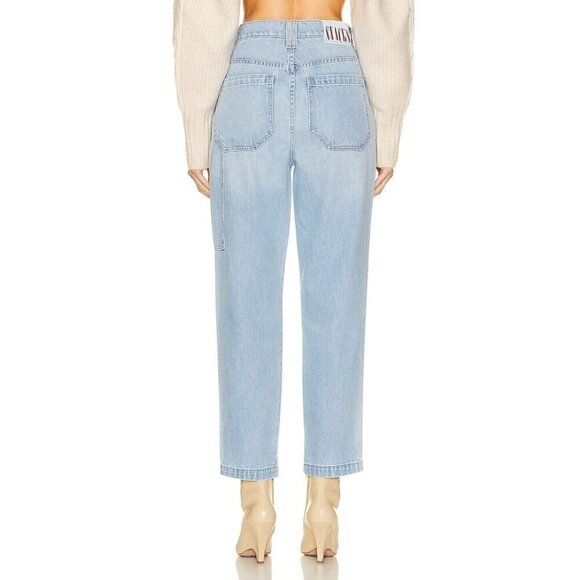 MOTHER Snacks High Waisted Twizzy Utility Ankle Straight Leg Jeans size 25 - Picture 4 of 13